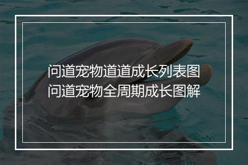 问道宠物道道成长列表图　问道宠物全周期成长图解